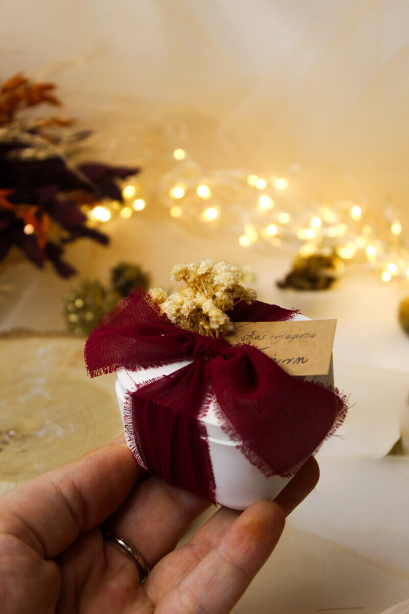 Χριστουγεννιάτικη Μπομπονιέρα - Τετράγωνη Μπιζουτιέρα - Image 3