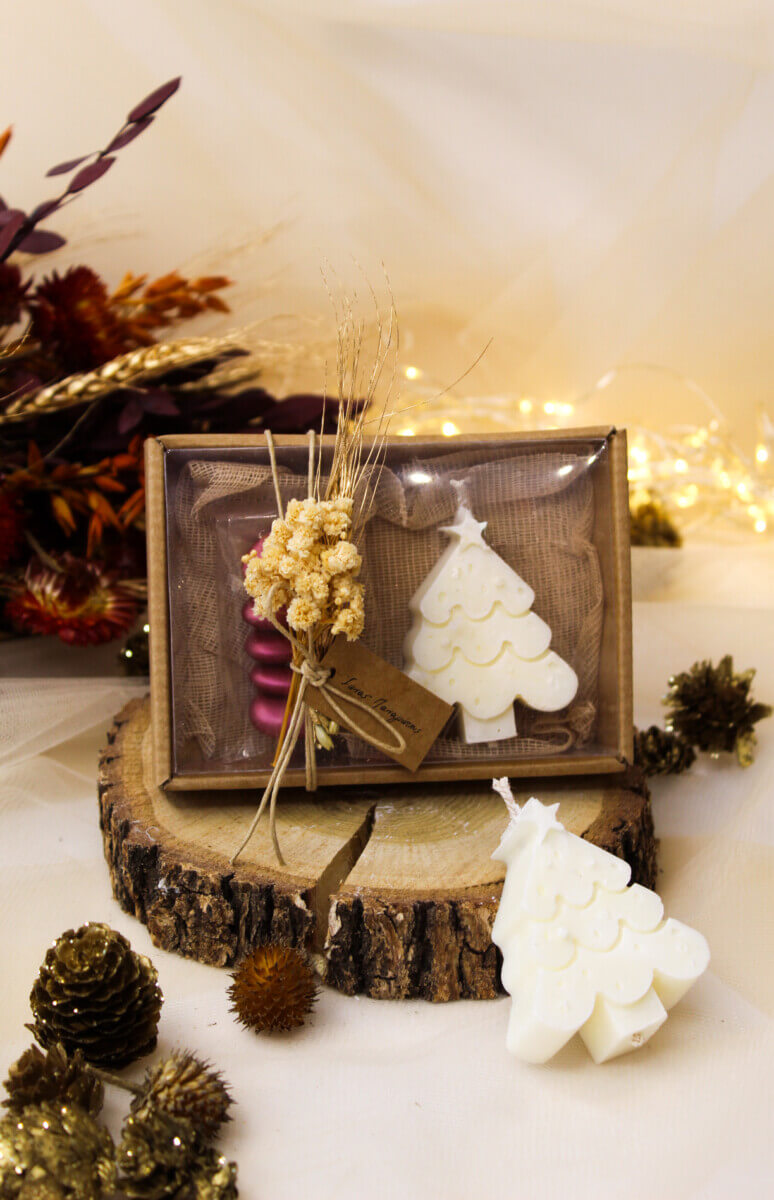 Χριστουγεννιάτικη Μπομπονιέρα - Αρωματικό Κεράκι Σε Κουτί - Image 3