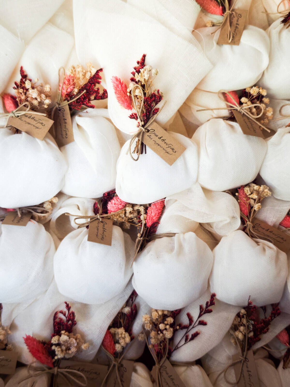 Μπομπονιέρα Με Λινό Ύφασμα