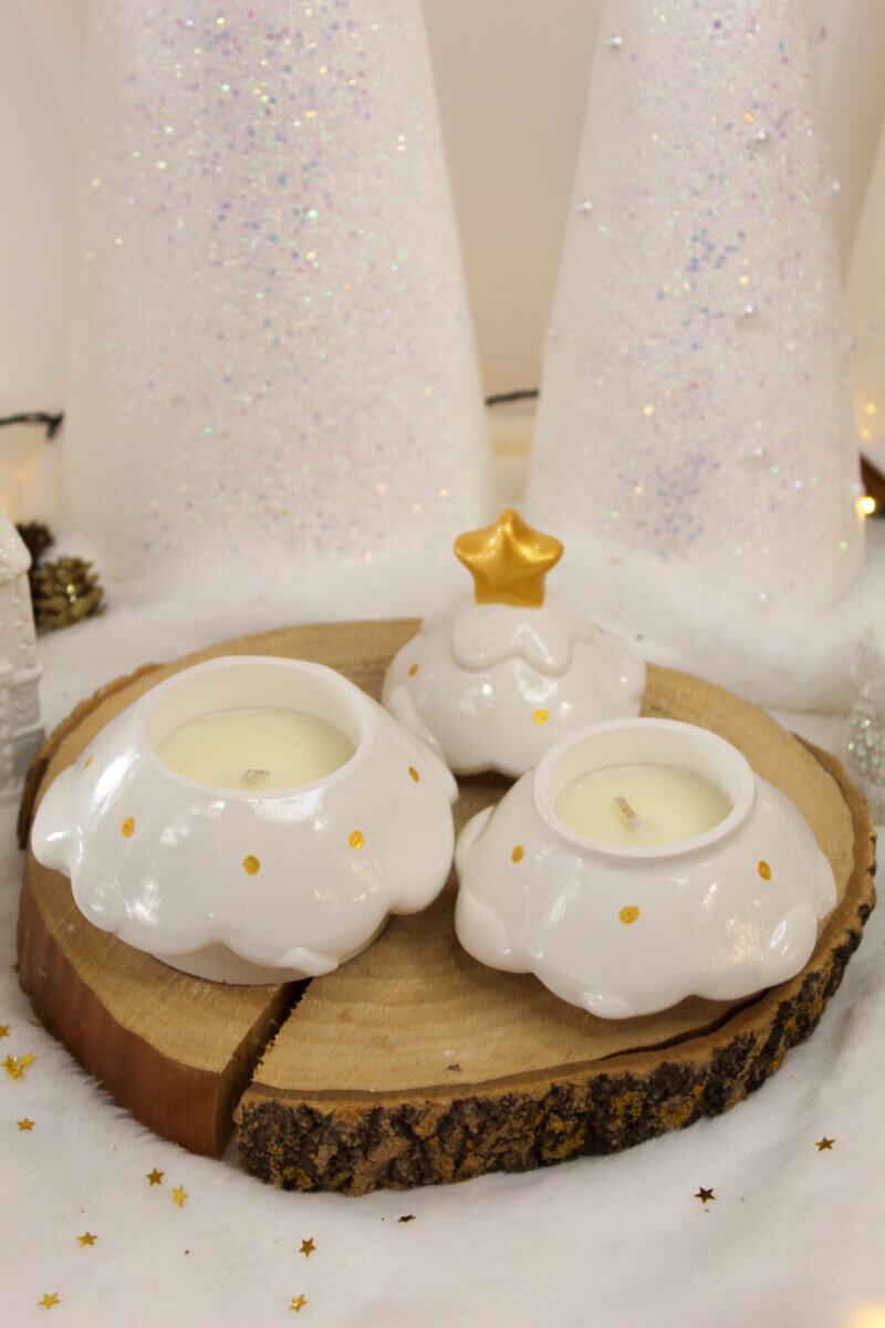 White Xmas Tree – Με 2 Κεριά