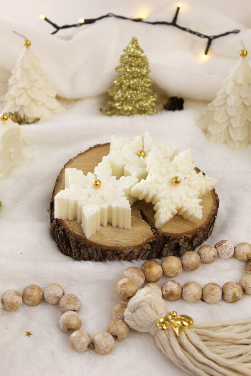 Σετ 3 Κεριά – Snowflakes