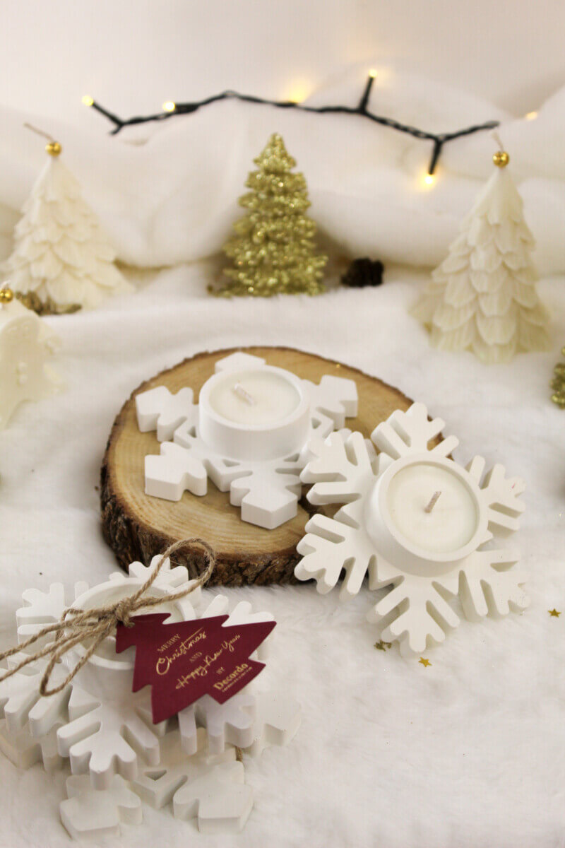 Snowflake Candles – Σετ 2 ΤΜΧ