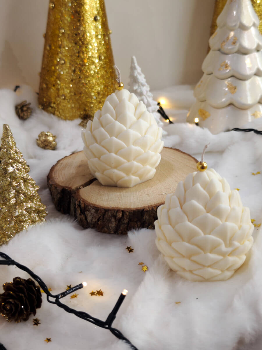 Κερί Κουκουνάρι Με Άρωμα Ginger Cookies