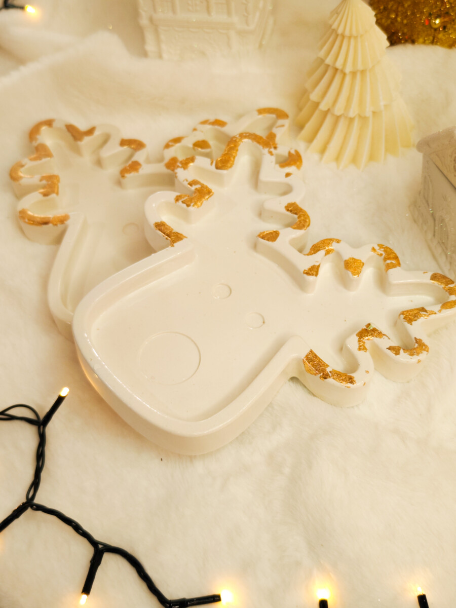 Δίσκος Τάρανδος Με Φύλλα Χρυσού