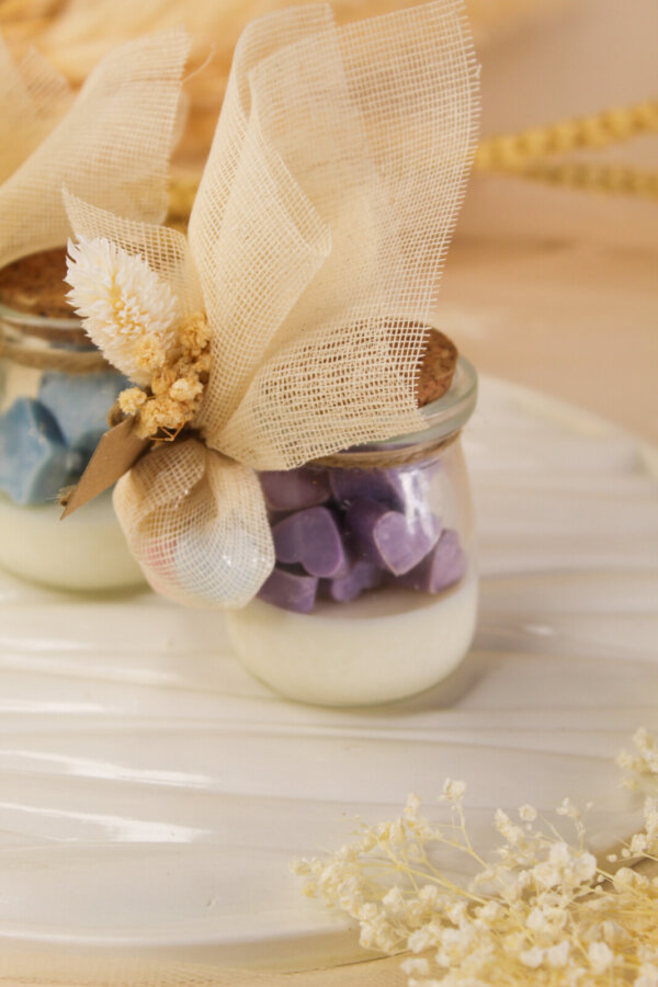 Μπομπονιέρα Βάπτισης – Γυάλινο Βάζο Με Wax Melts