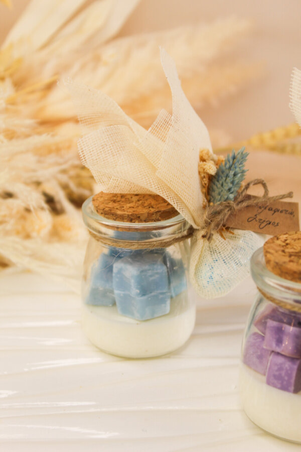 Μπομπονιέρα Βάπτισης – Γυάλινο Βάζο Με Wax Melts