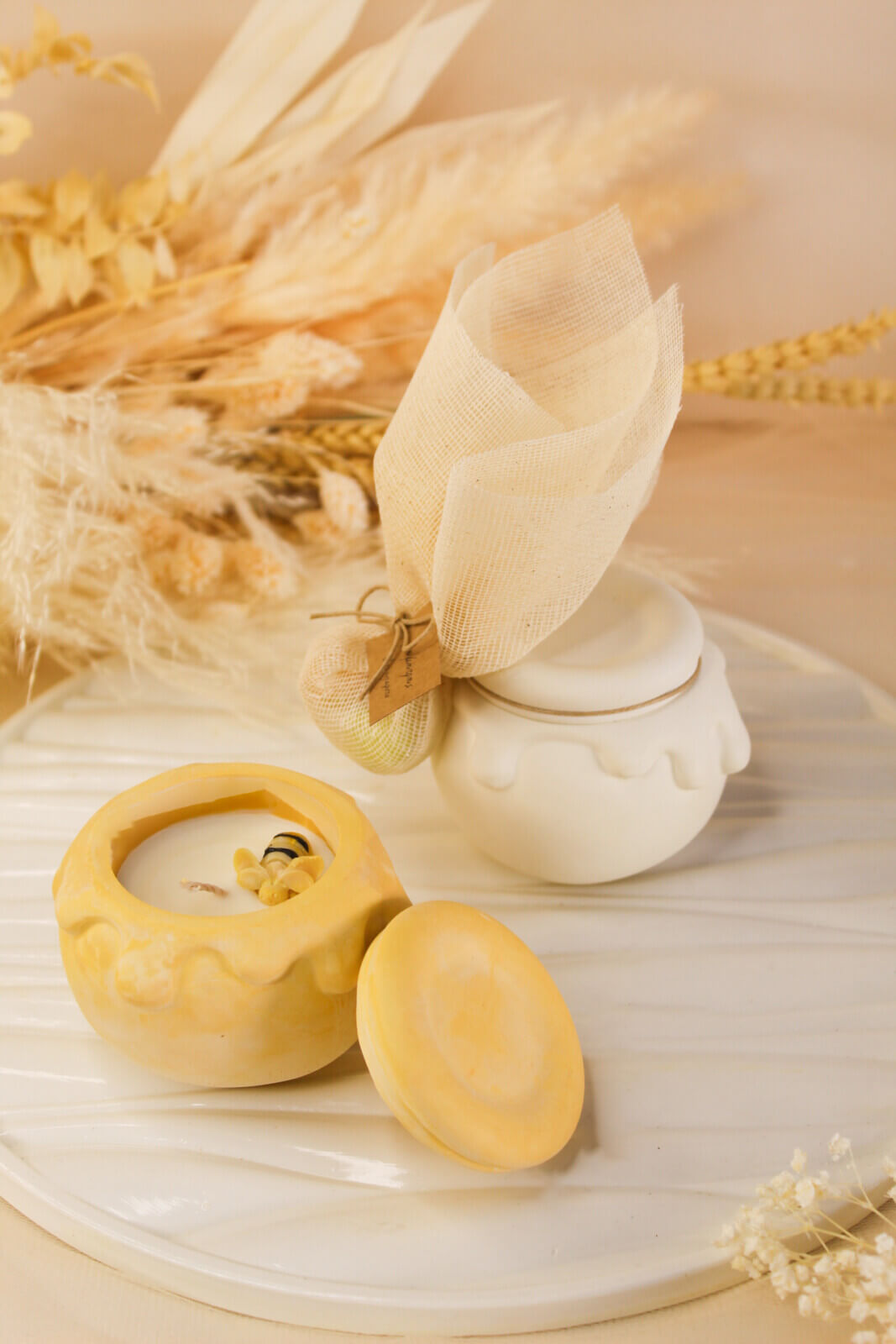 Μπομπονιέρα Βάπτισης Βαζάκι Με Μέλισσα