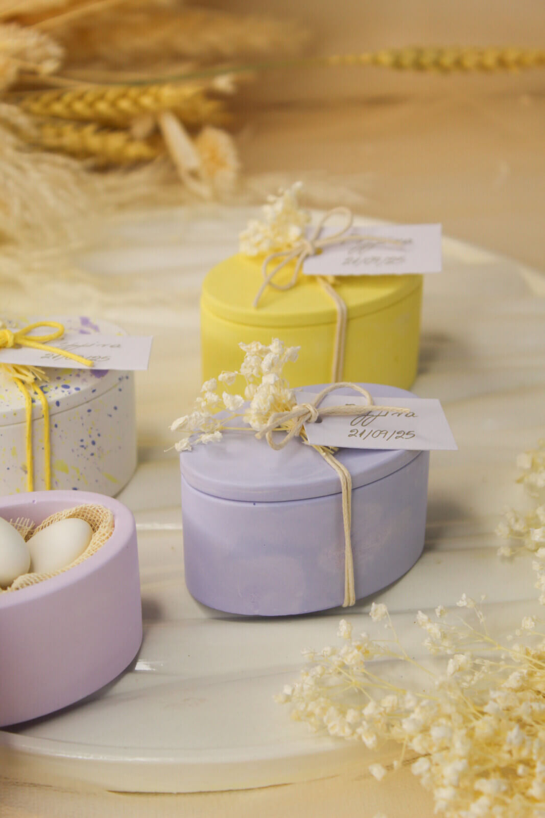 Μπομπονιέρα Βάπτισης Οβάλ Μπιζουτιέρα