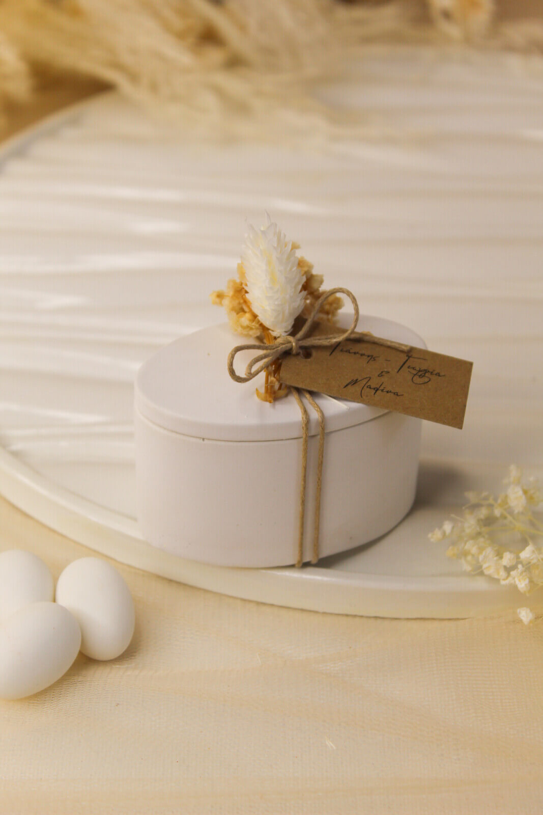 Μπομπονιέρα Γάμου Μπιζουτιέρα Οβάλ