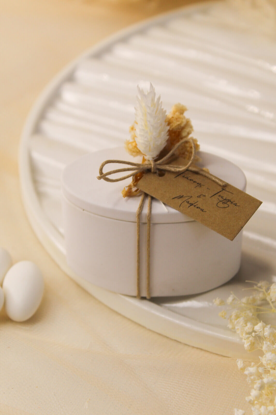 Μπομπονιέρα Γάμου Μπιζουτιέρα Οβάλ