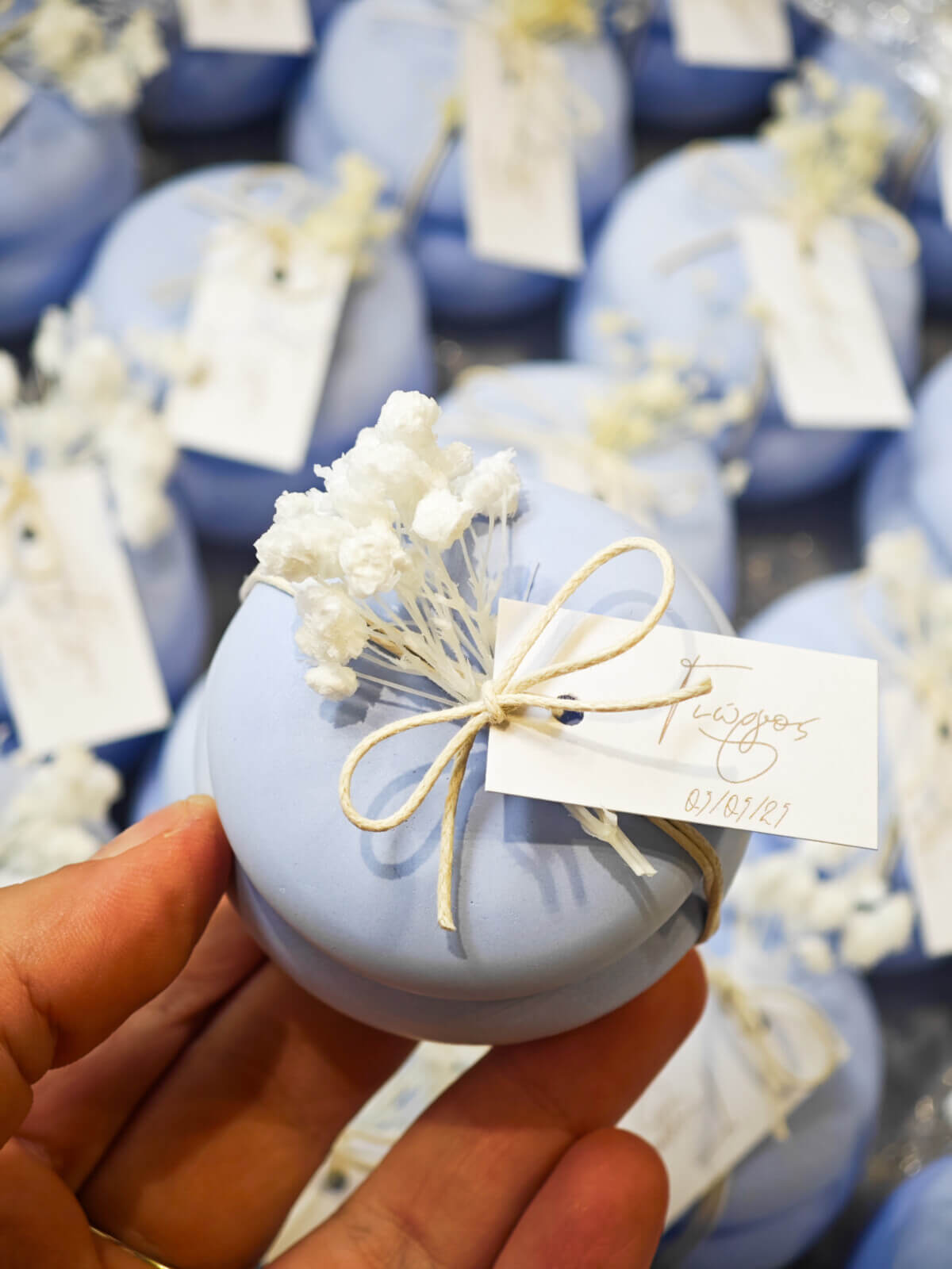 Μπομπονιέρα Βάπτισης Μπιζουτιέρα Macaron